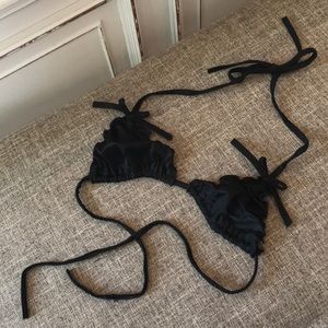 Black Bikini Top with Bows. Small
